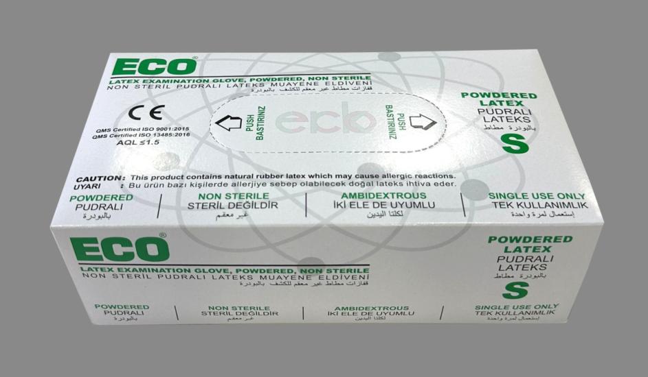 ECO PUDRALI LATEKS MUAYENE ELDİVENİ SMALL (S) 20 Lİ