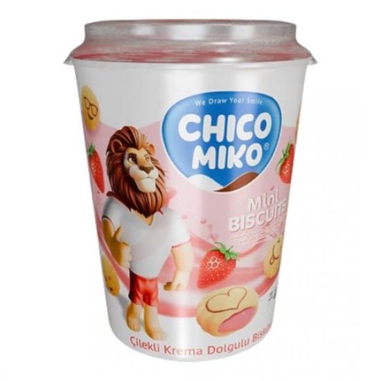 CHİCO MIKO MİNİ BİSCUITS ÇİLEKLİ KREMA DOLGULU 125 GR