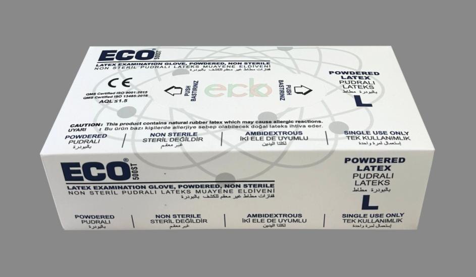 ECO PUDRALI LATEKS MUAYENE ELDİVENİ X-LARGE (XL) 20 Lİ