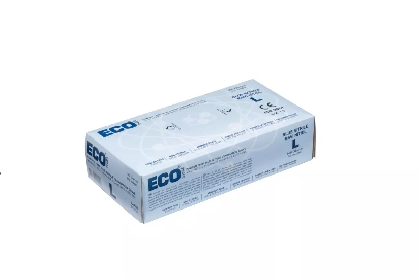 ECO MAVİ NİTRİL ELDİVEN LARGE (L)